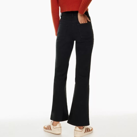 Aritzia Wilfred Free Twostep Flare Leg High Waisted Jeans Black Women’s Size 6 - Picture 3 of 13